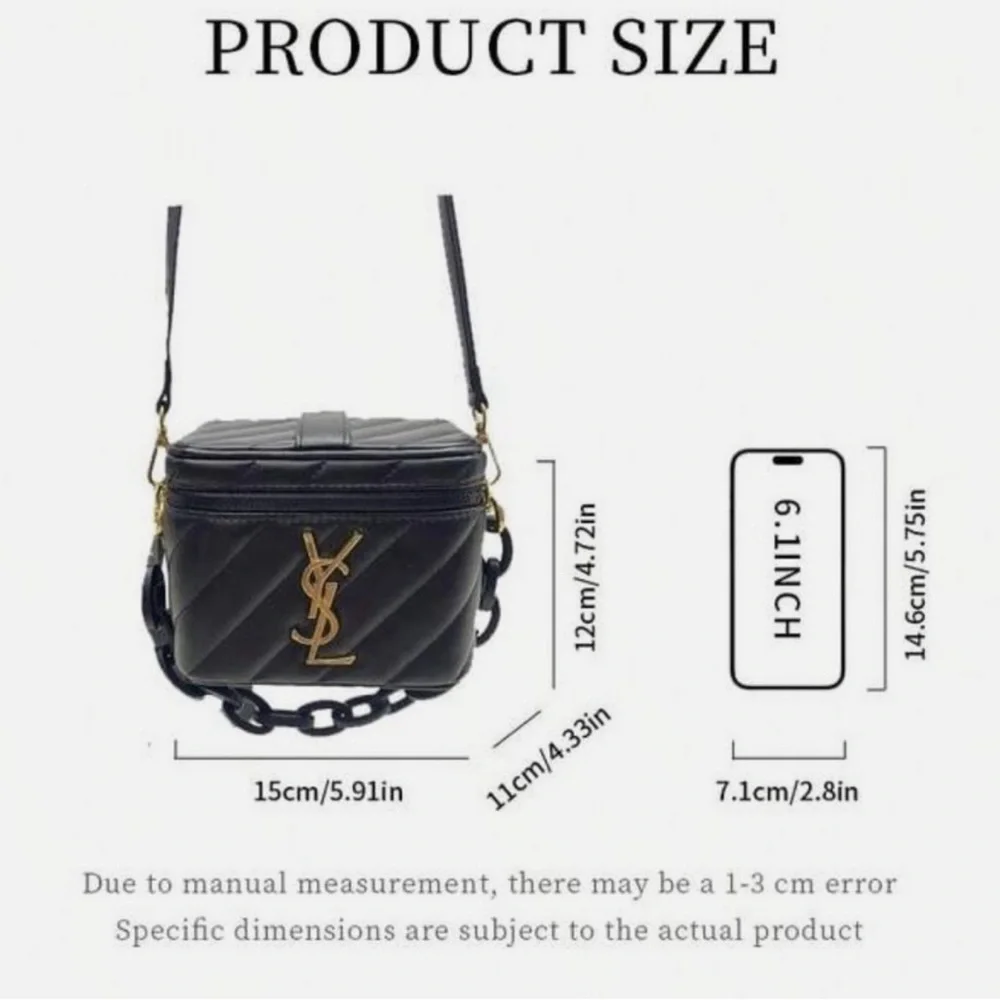 Saint Laurent Black Quilted Bag with Gold YSL Hardware - Picture 14 of 14